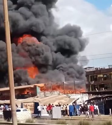 Massive Fire Destroys Multi-Million-Shilling Property Behind Garden City, Kasarani