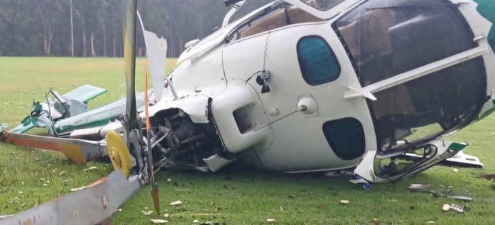 KFS Helicopter Crashes During Take-Off in Kericho, Five Escape Unhurt
